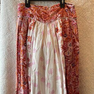 Anthropologie Floral Pleated Balloon Pants Size 8